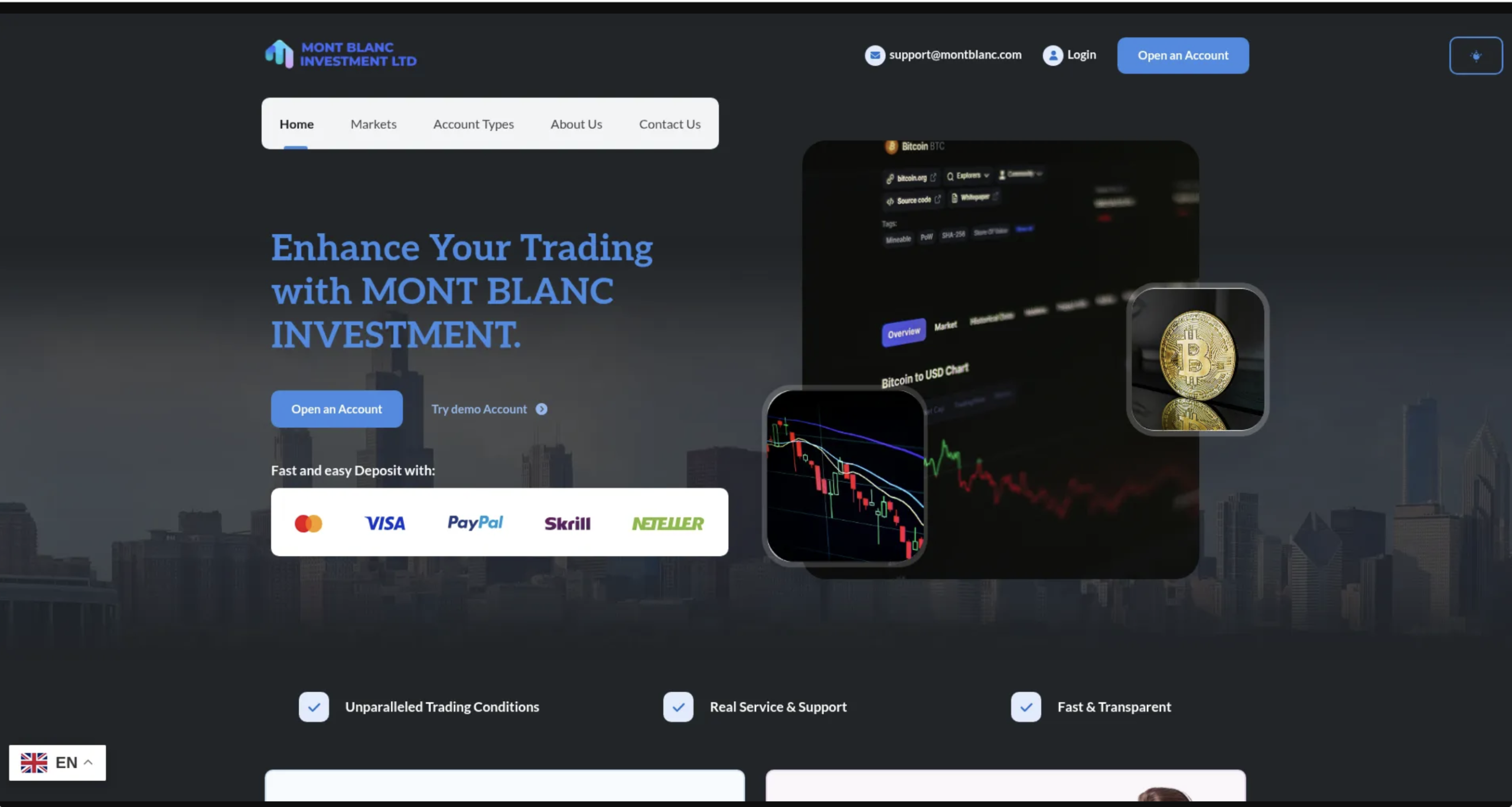 Mont Blanc Investment Ltd trading platform review.
