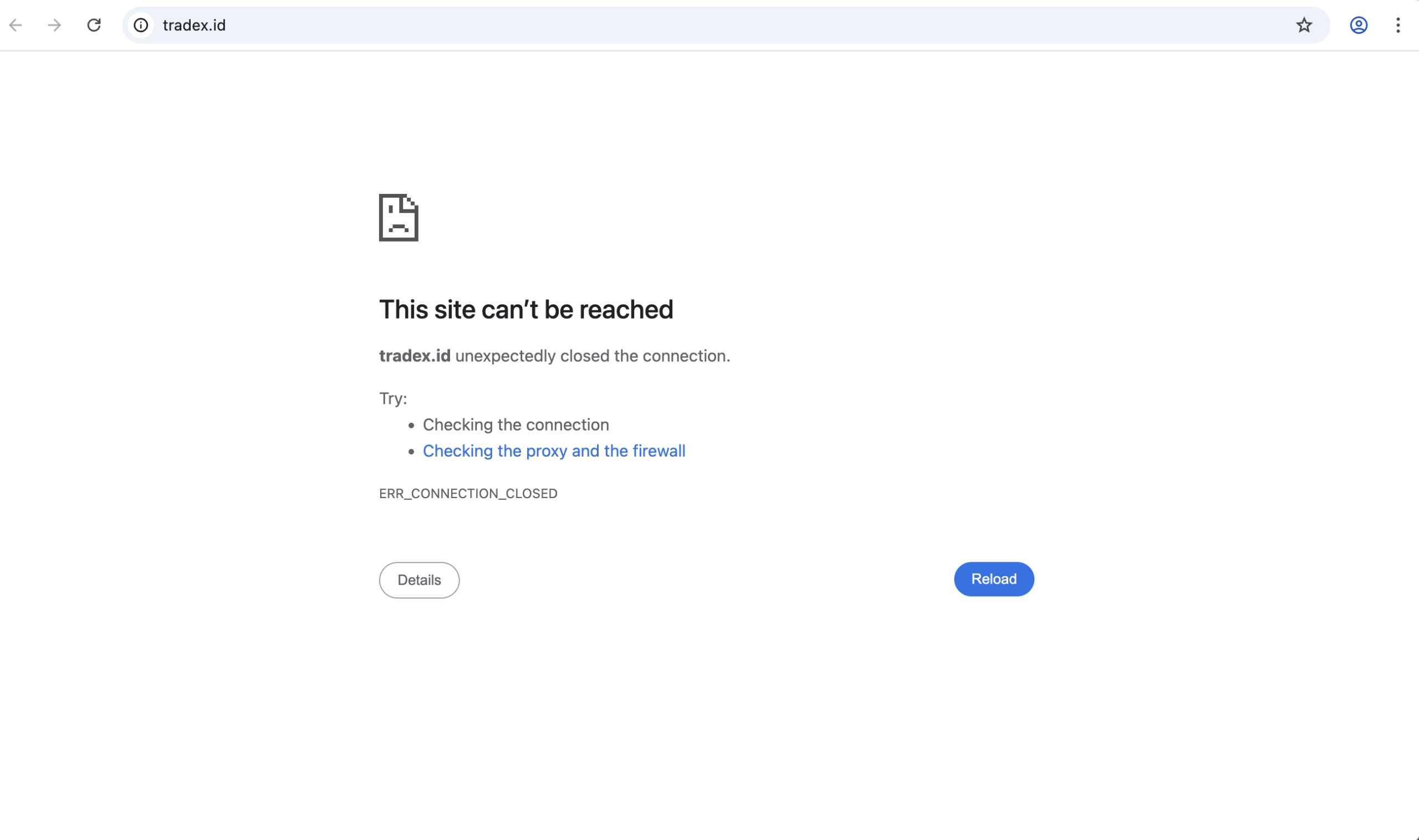 Tradex.id. Warning about the risks of Tradex.id.