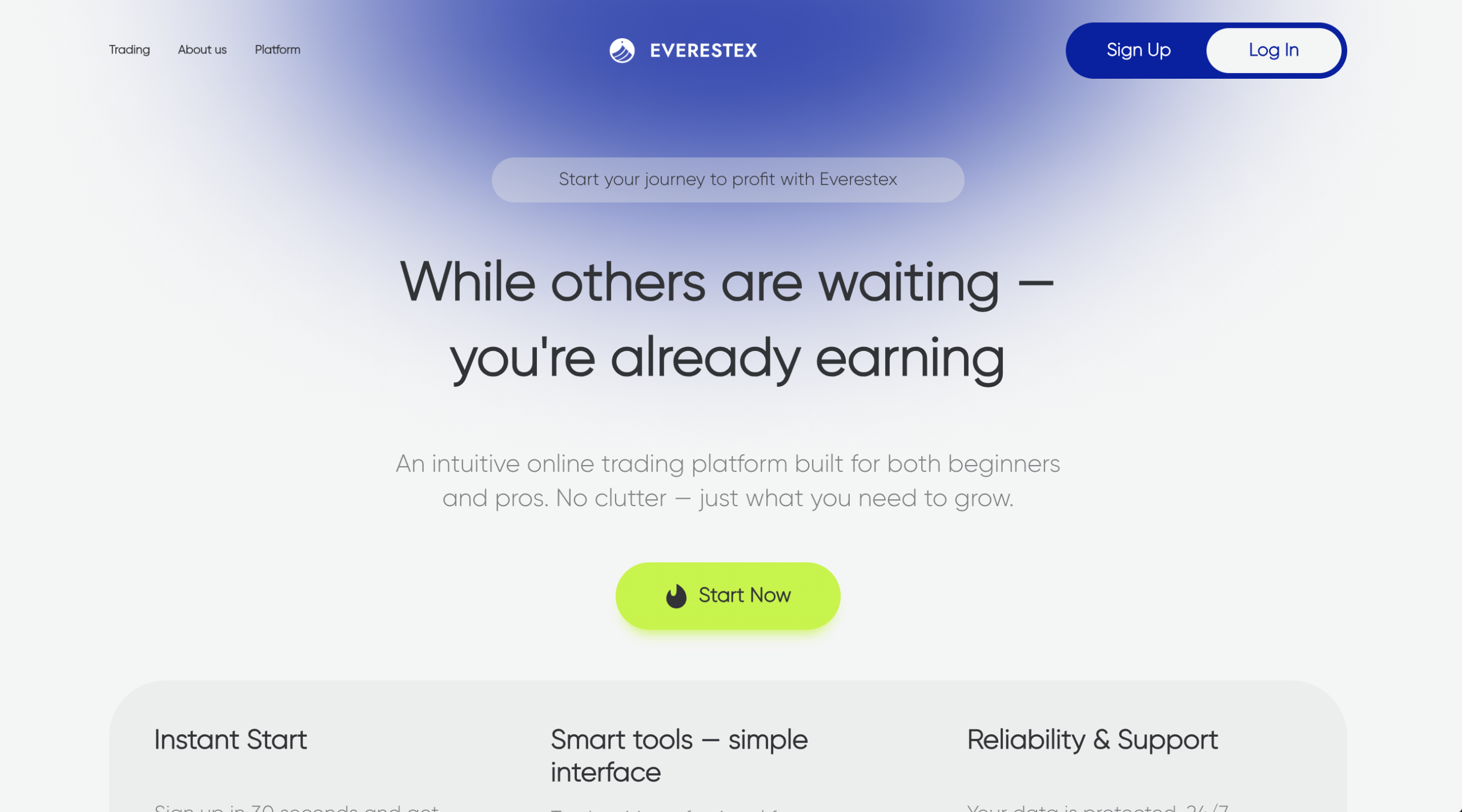Warning about Everestex Exchange's risks.