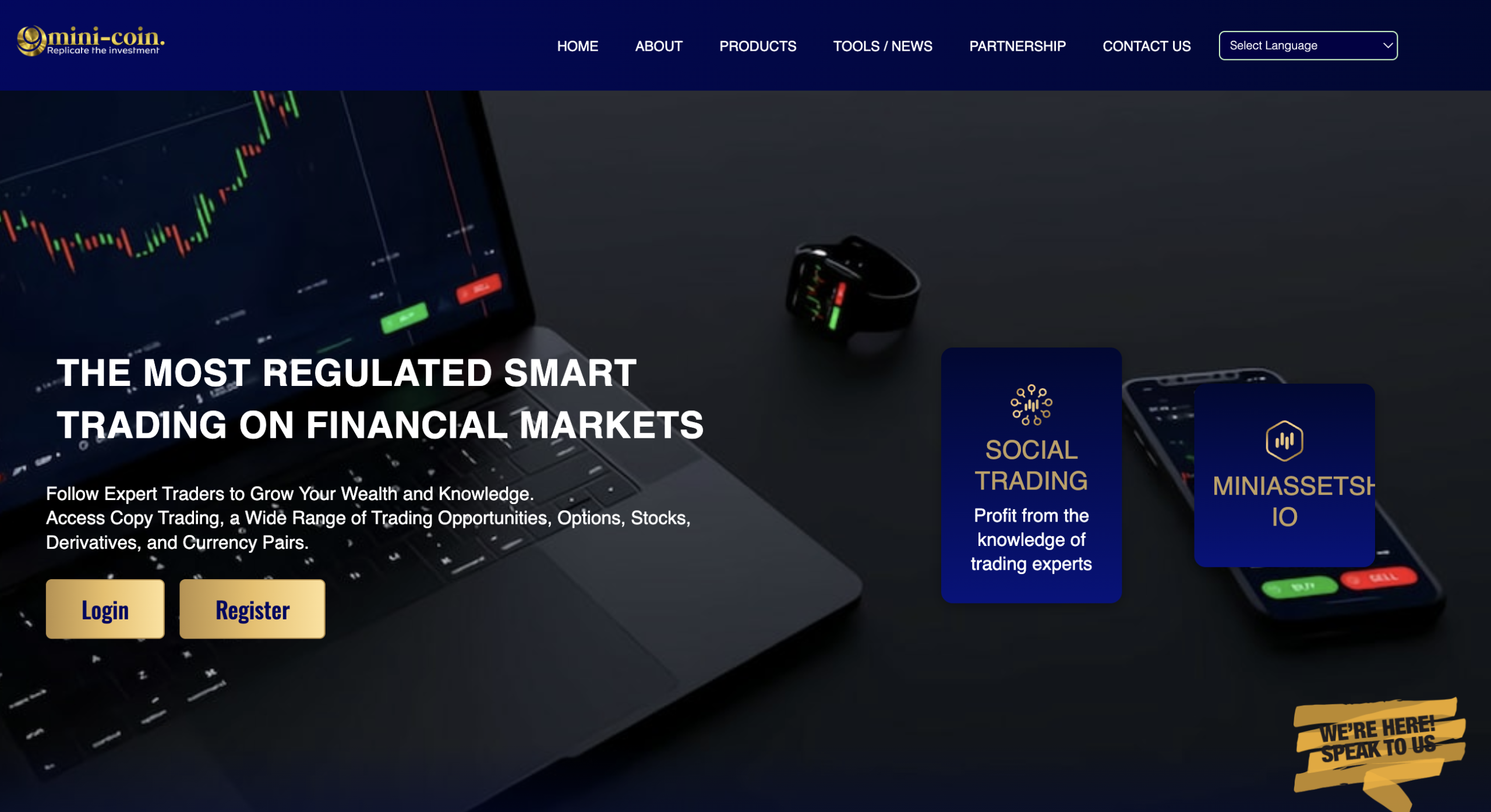 MiniAssetsHub trading dashboard