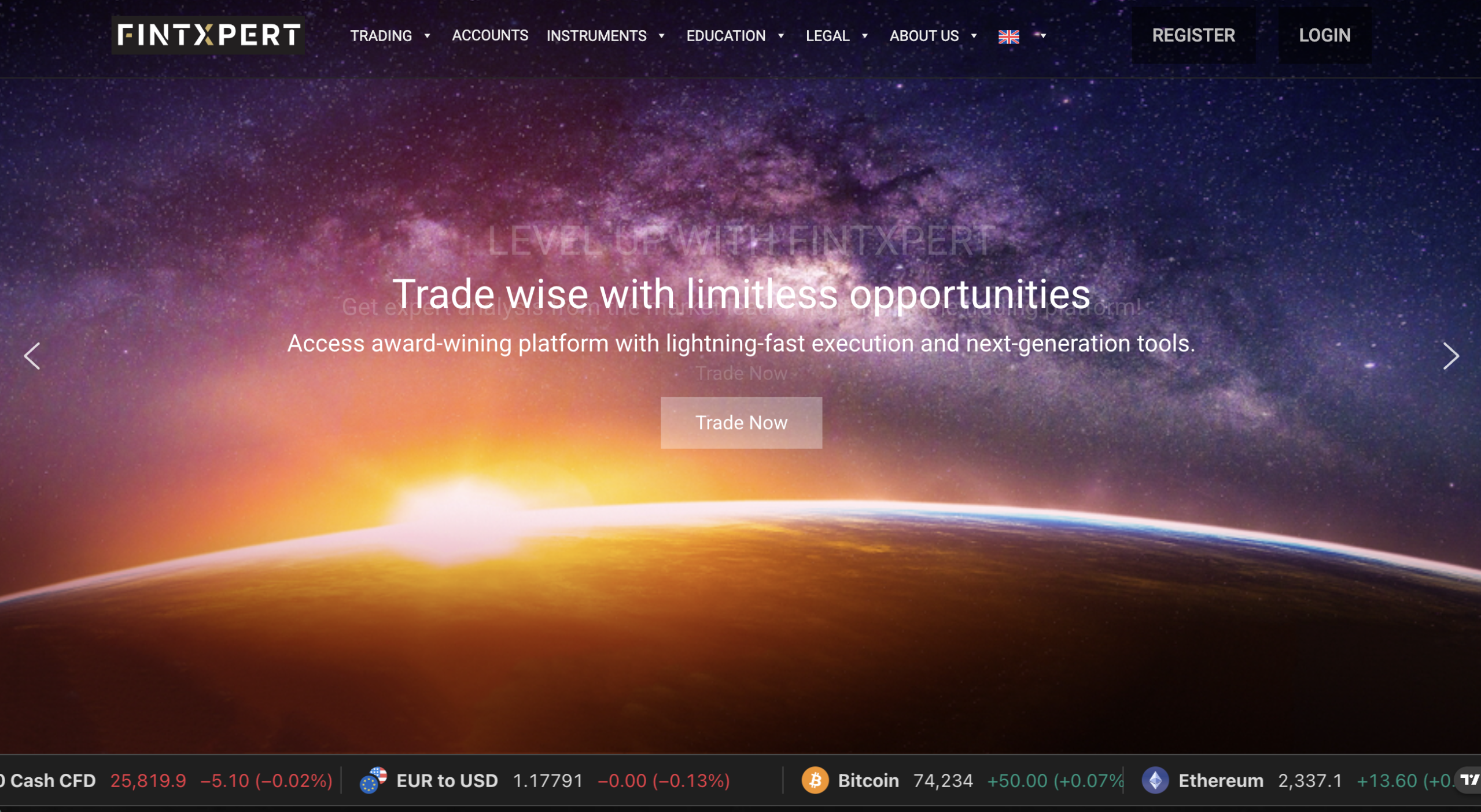 Image of the Fint-xpert.com trading platform interface featuring charts and user accounts, highlighting the complexities of online trading.