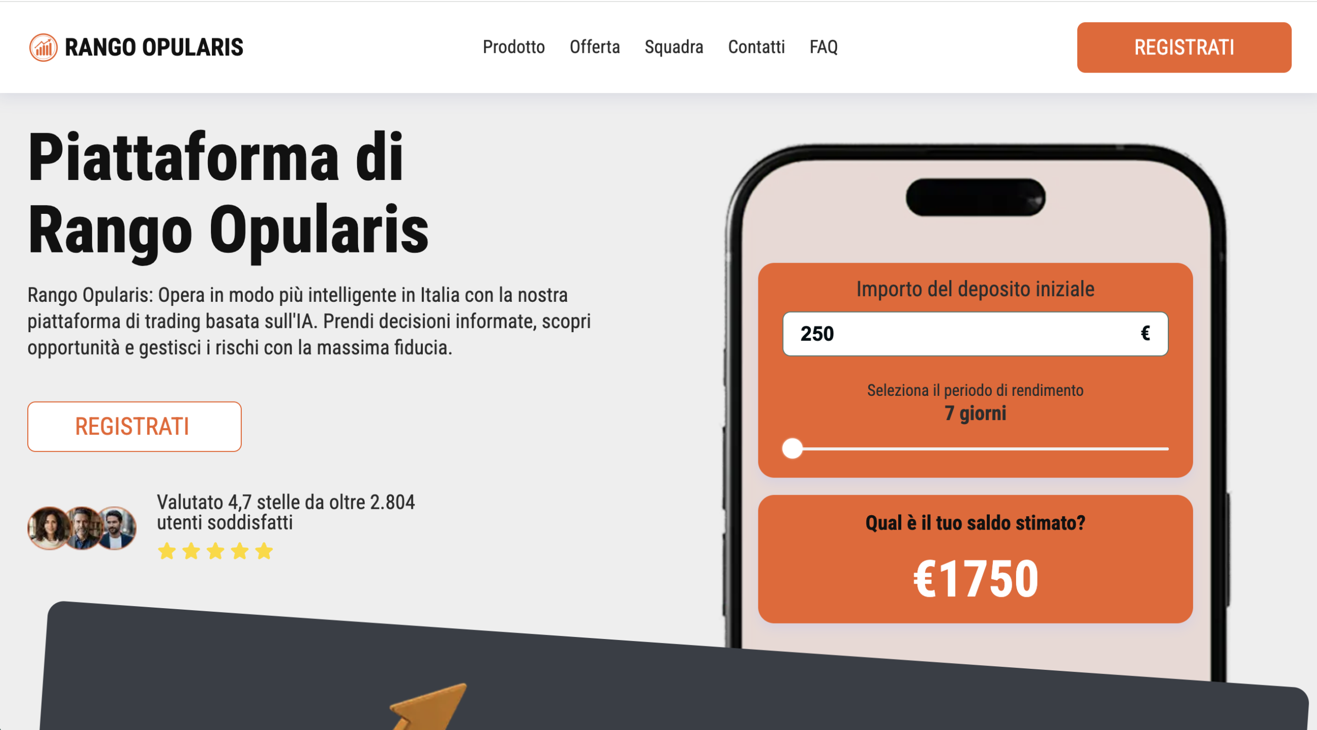 Screenshot of Rangoopularis.net homepage showcasing investment options and promises of high returns.