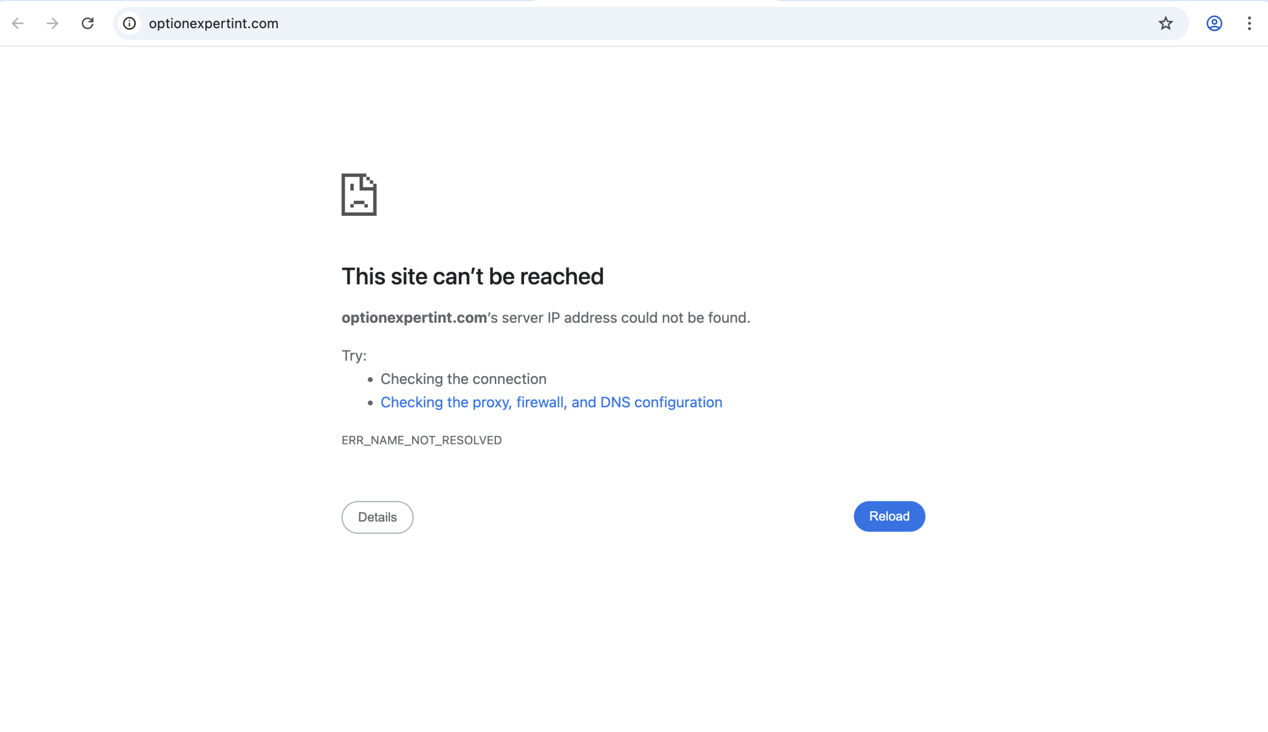 Image of the Optionexpertint.com homepage, highlighting warning signs and red flags related to the platform's deceptive practices.