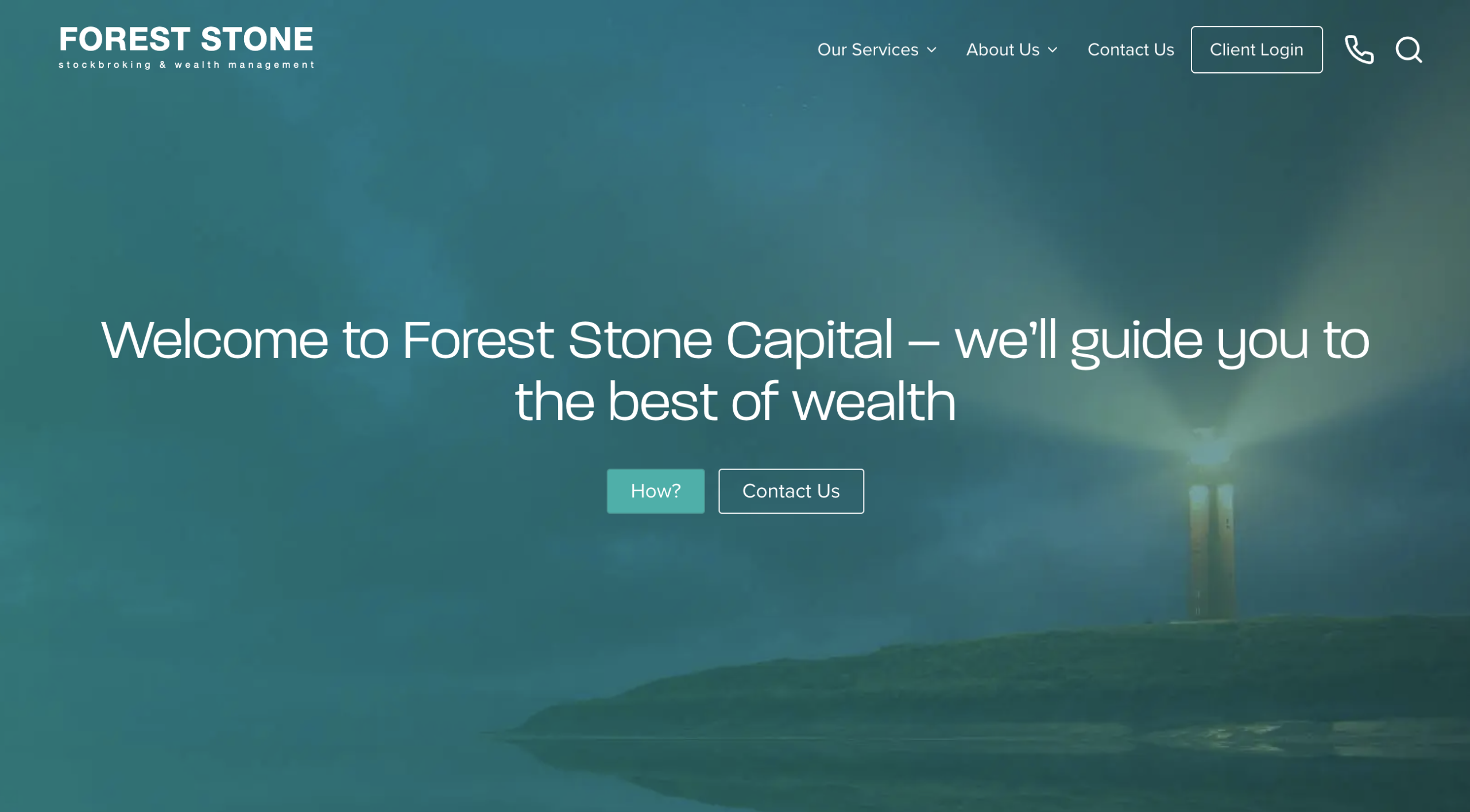 Illustration of a person analyzing investment data on a computer with the Forest Stone Capital logo, surrounded by warning signs and financial charts, emphasizing caution in online trading.