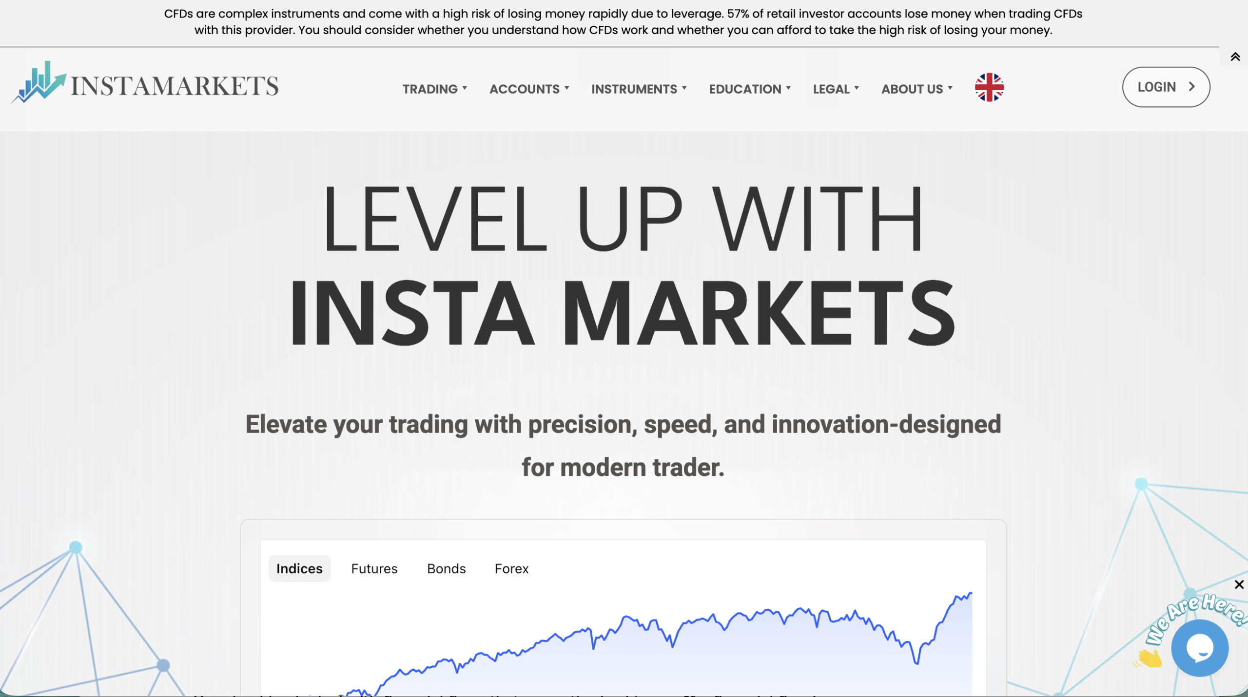 Image of the Instamarkets.io website interface, highlighting investment opportunities while illustrating common pitfalls and user experiences in online trading.
