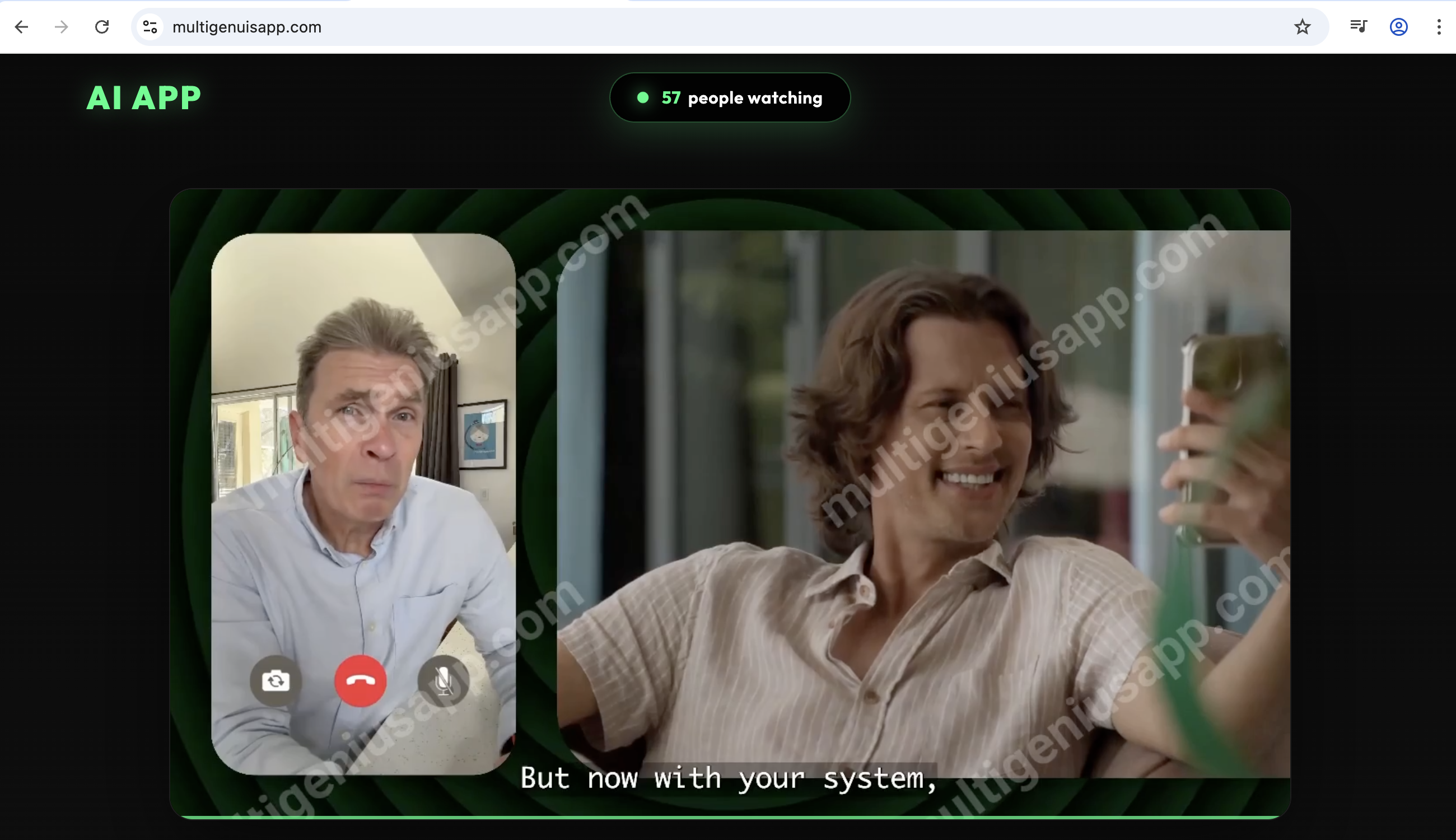 MultigeniusApp logo displayed on a laptop screen with a skeptical expression