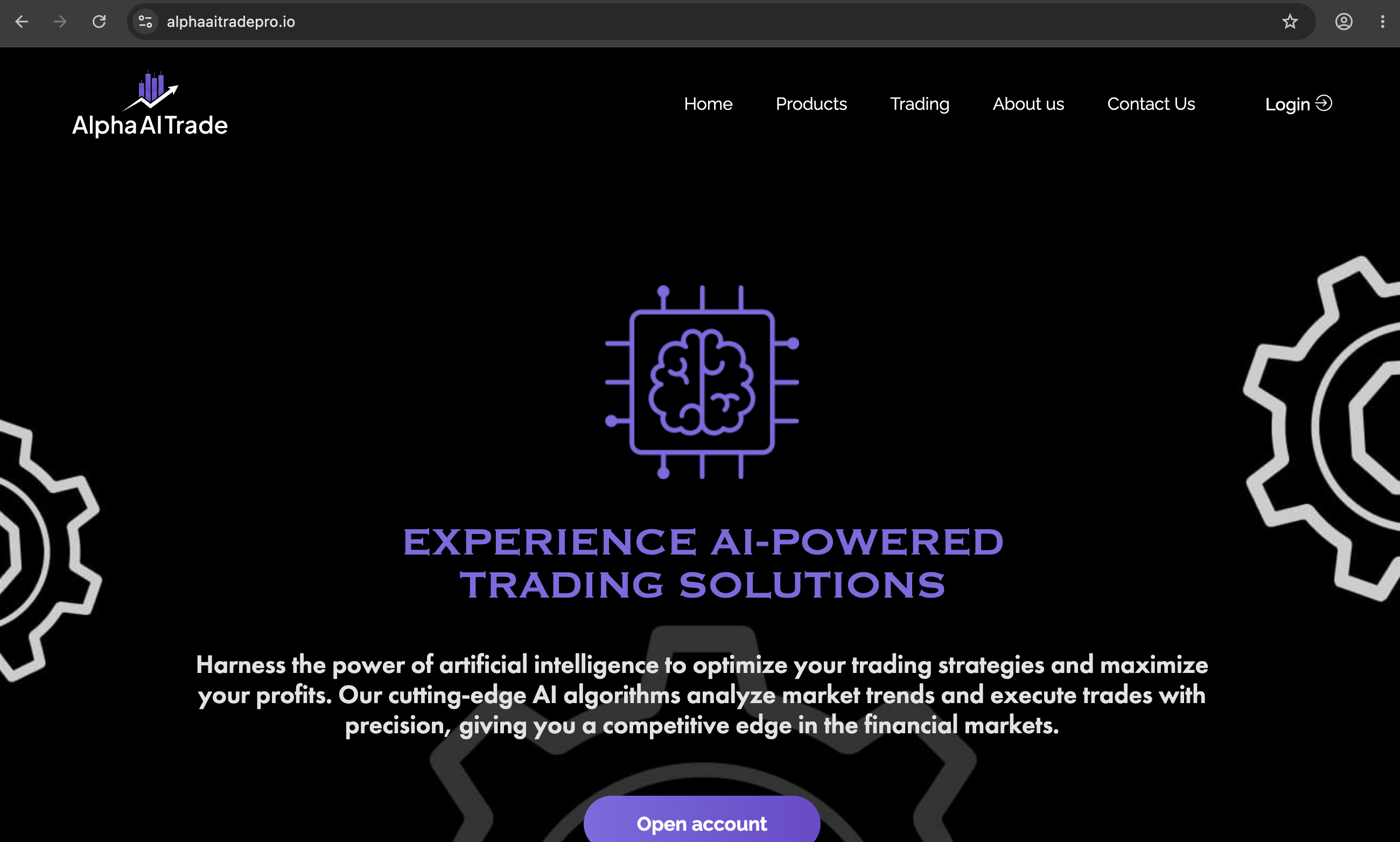 AlphaAITRADEPRO.IO An image showcasing a warning sign with the text