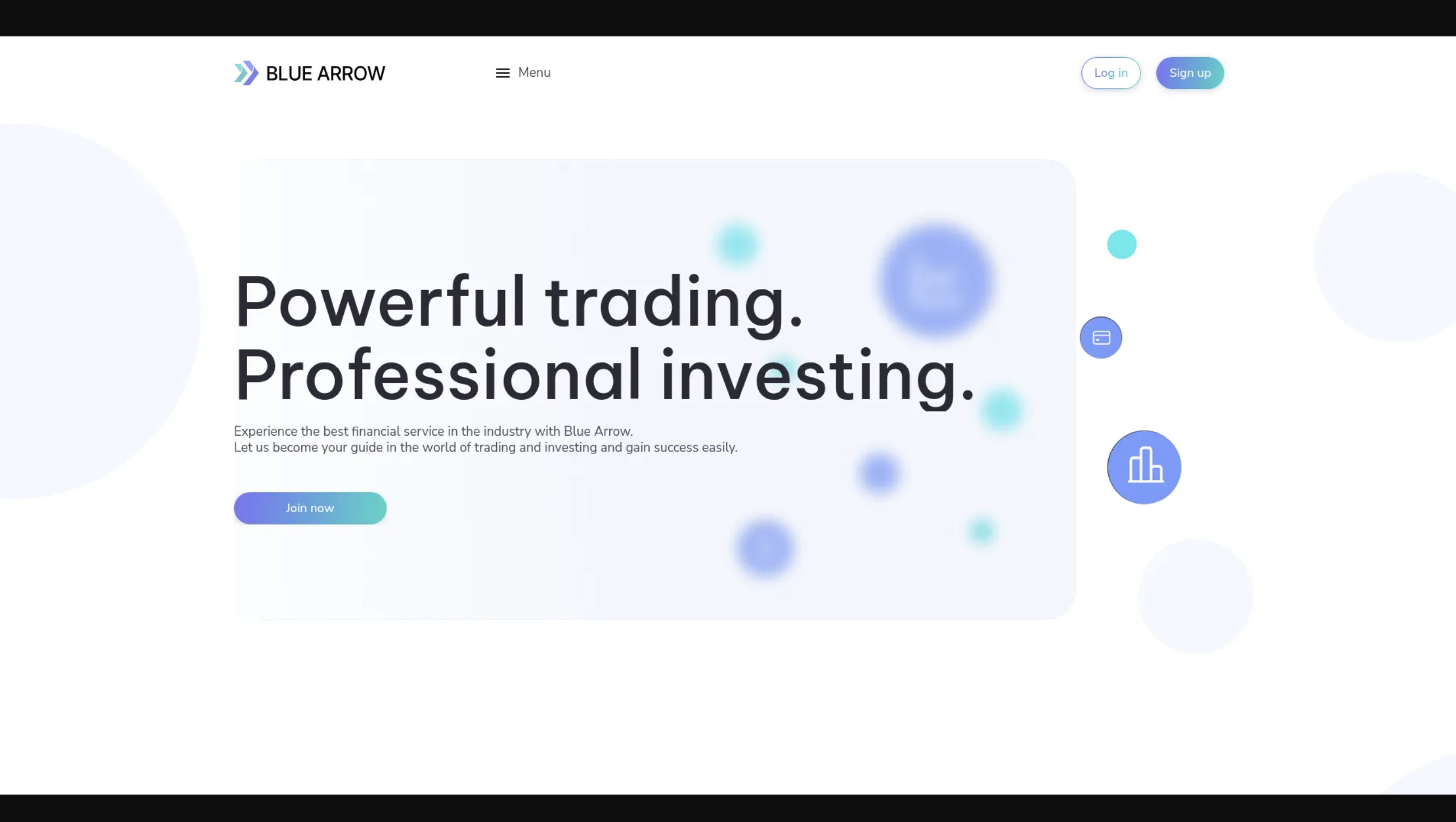 Getbluearrow.com Screenshot of Getbluearrow.com homepage, showcasing its flashy design and investment claims while highlighting warning signs for users.