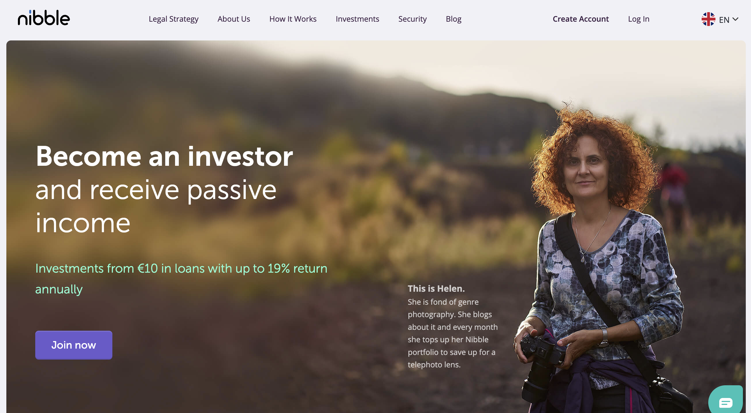 Nibble Finance Screenshot of Nibble Finance platform interface showcasing investment options and user-friendly features.