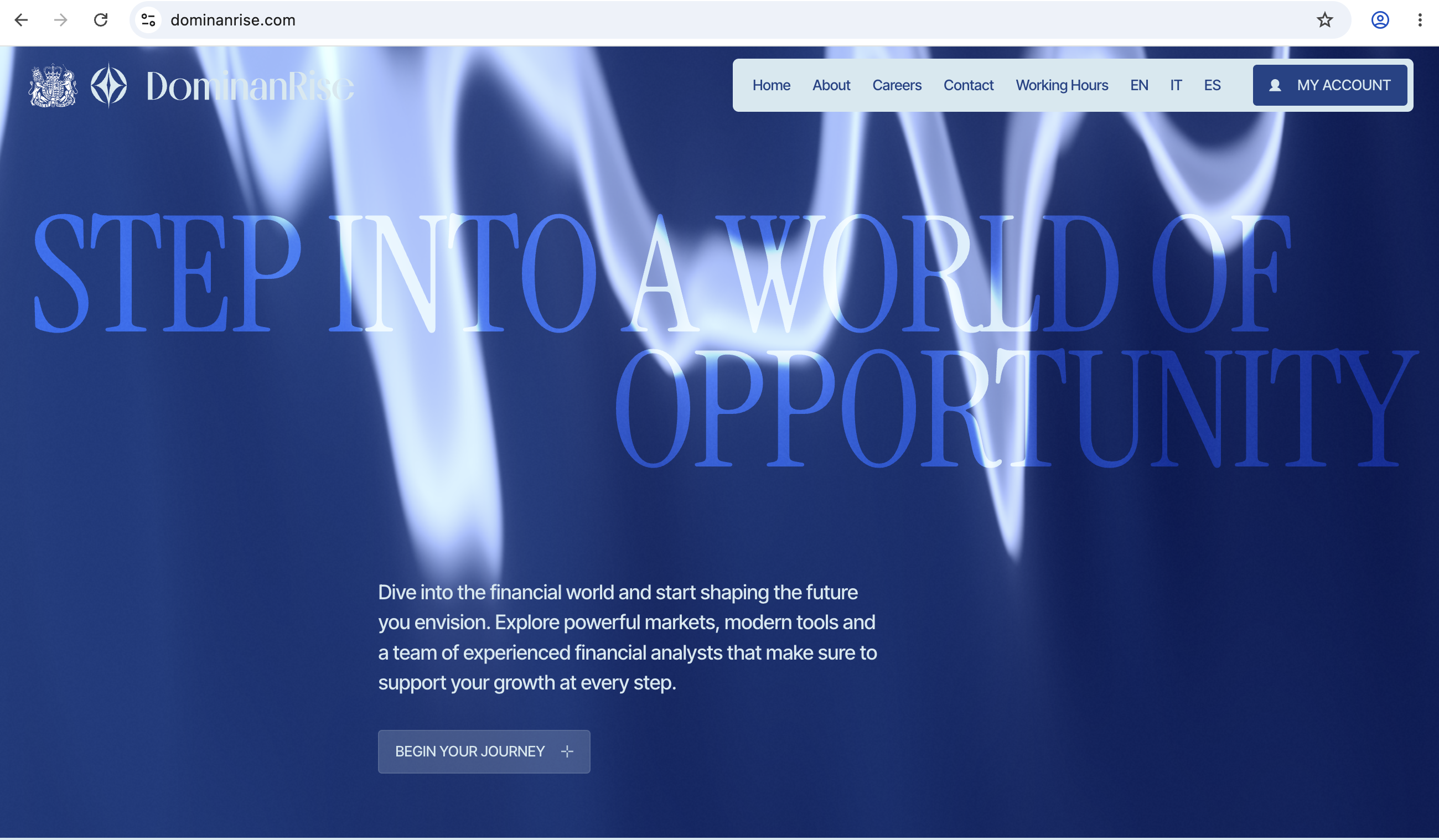 Analytical report-style overview of dominanrise.com displayed on a digital interface, highlighting sections on operations, user behavior patterns, transparency concerns, and investment-related observations.