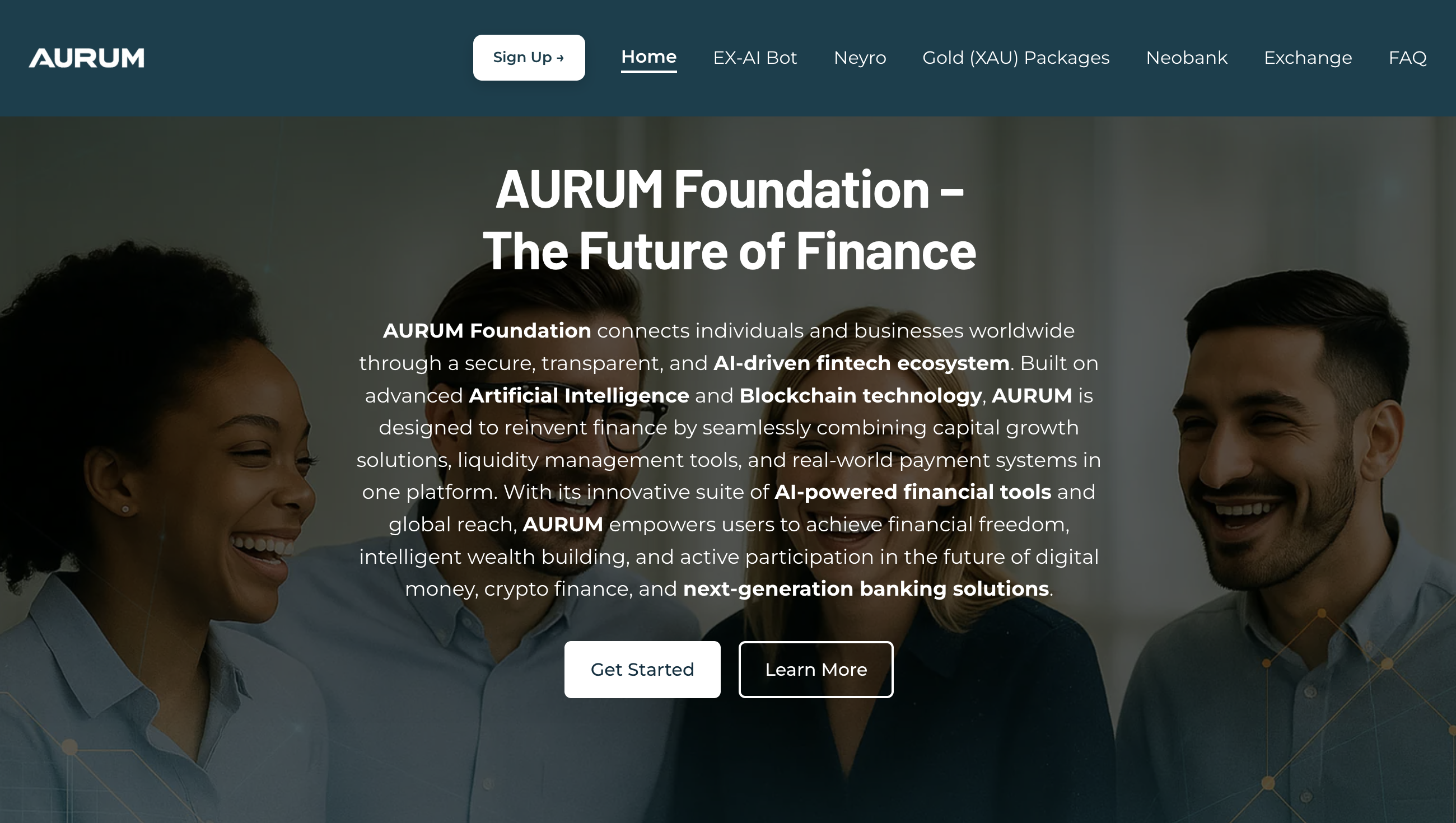 Aurum Foundation Aurum Foundation logo with warning signs and crossed-out money symbols
