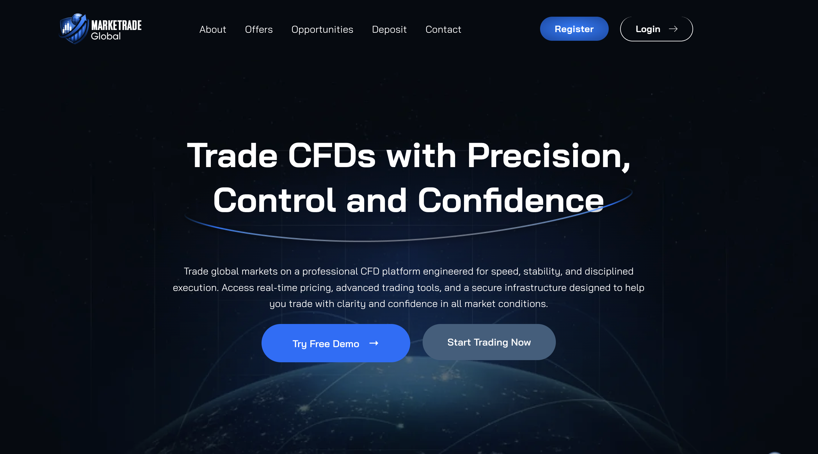 Marketrade-Global.com website interface