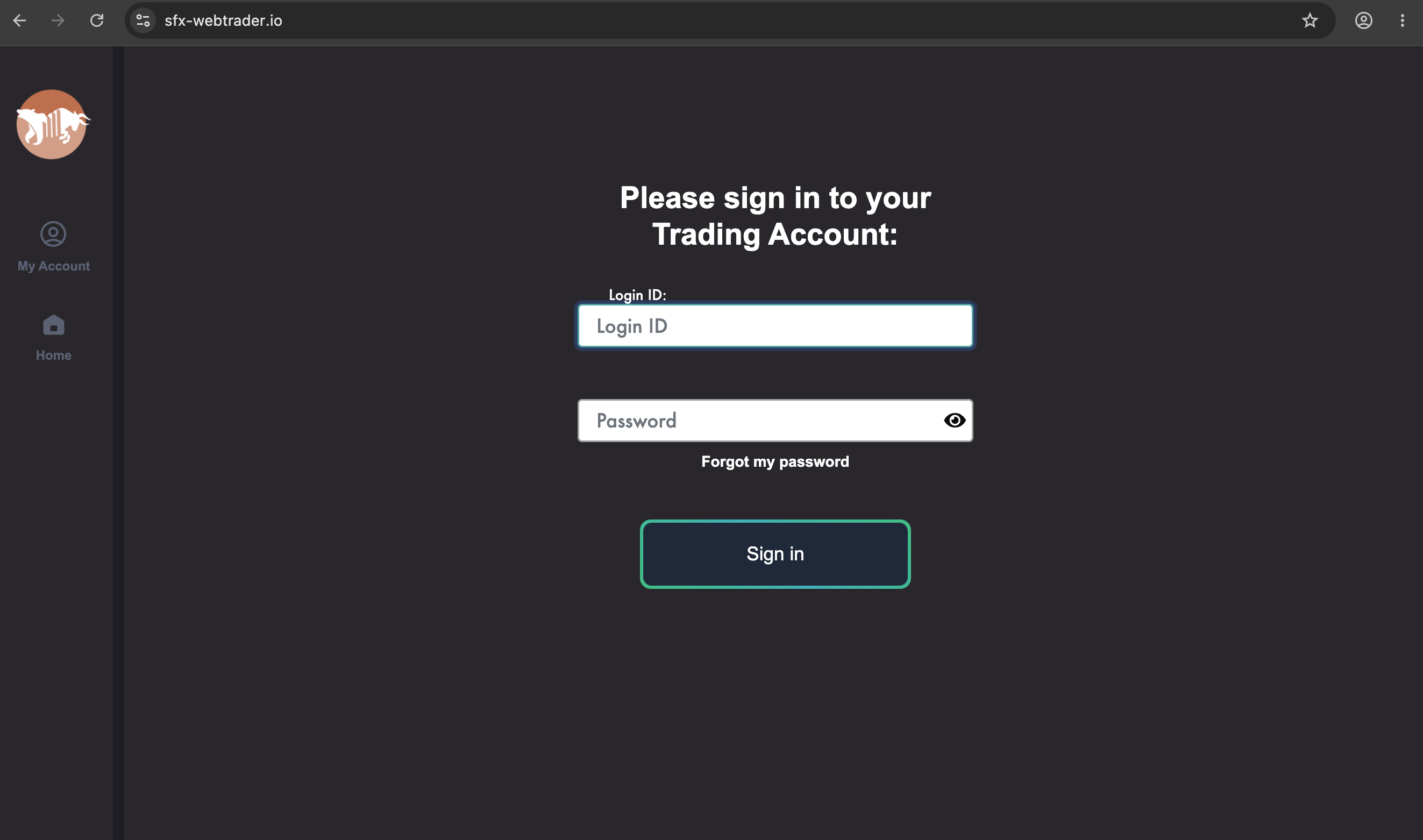 Sfx-Webtrader.io logo with warning signs indicating fraudulent trading practices