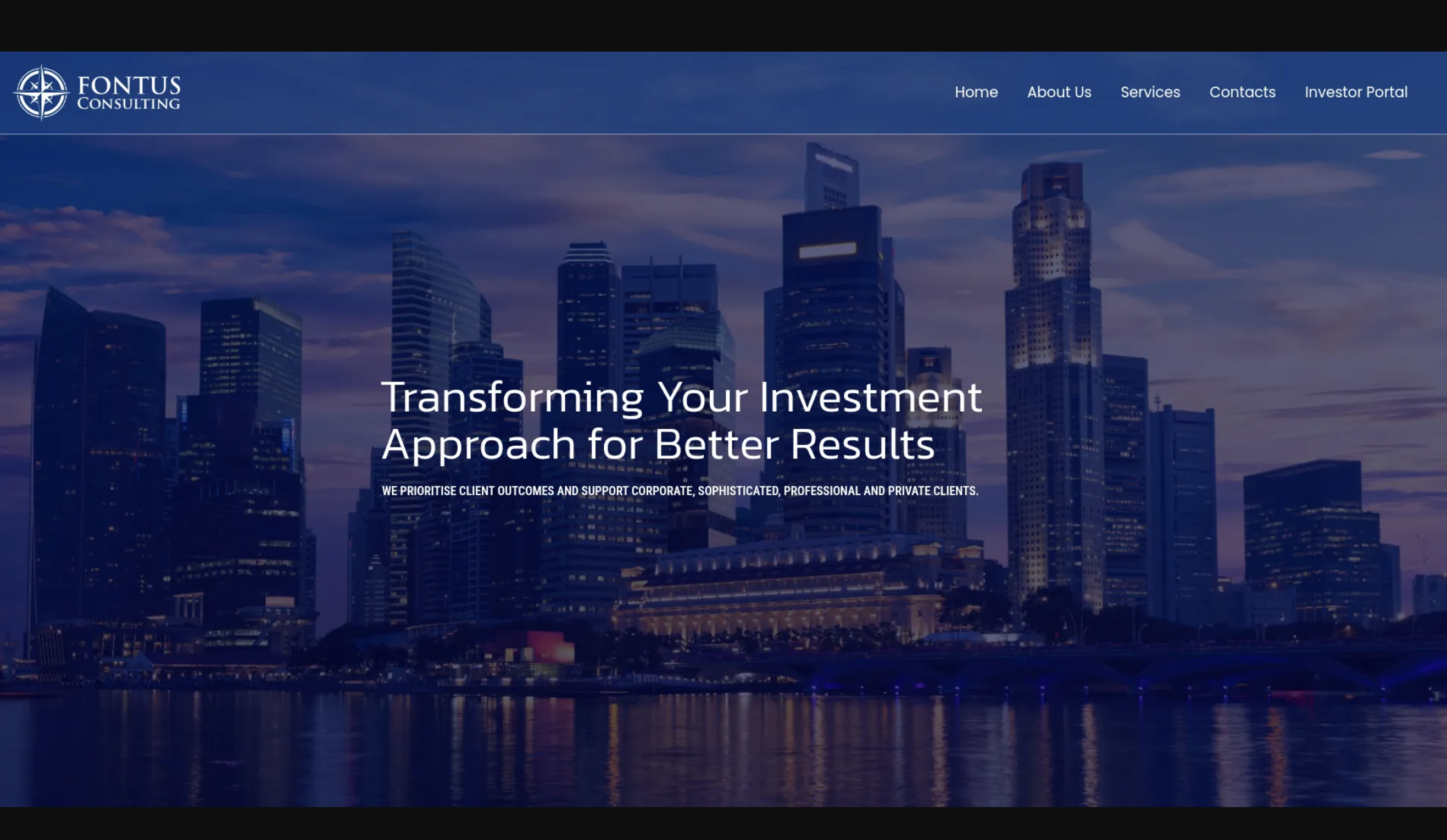 Fontus Singapore Screenshot of Fontus Singapore homepage showing financial tools and calculators.