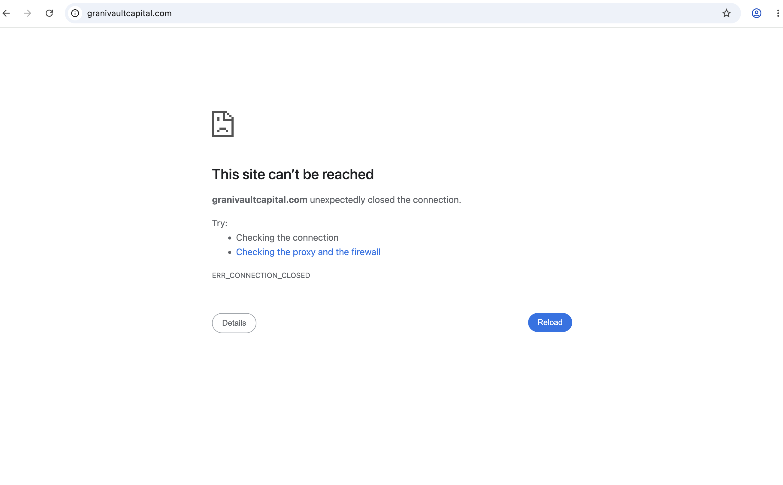 Granivault Capital website screenshot