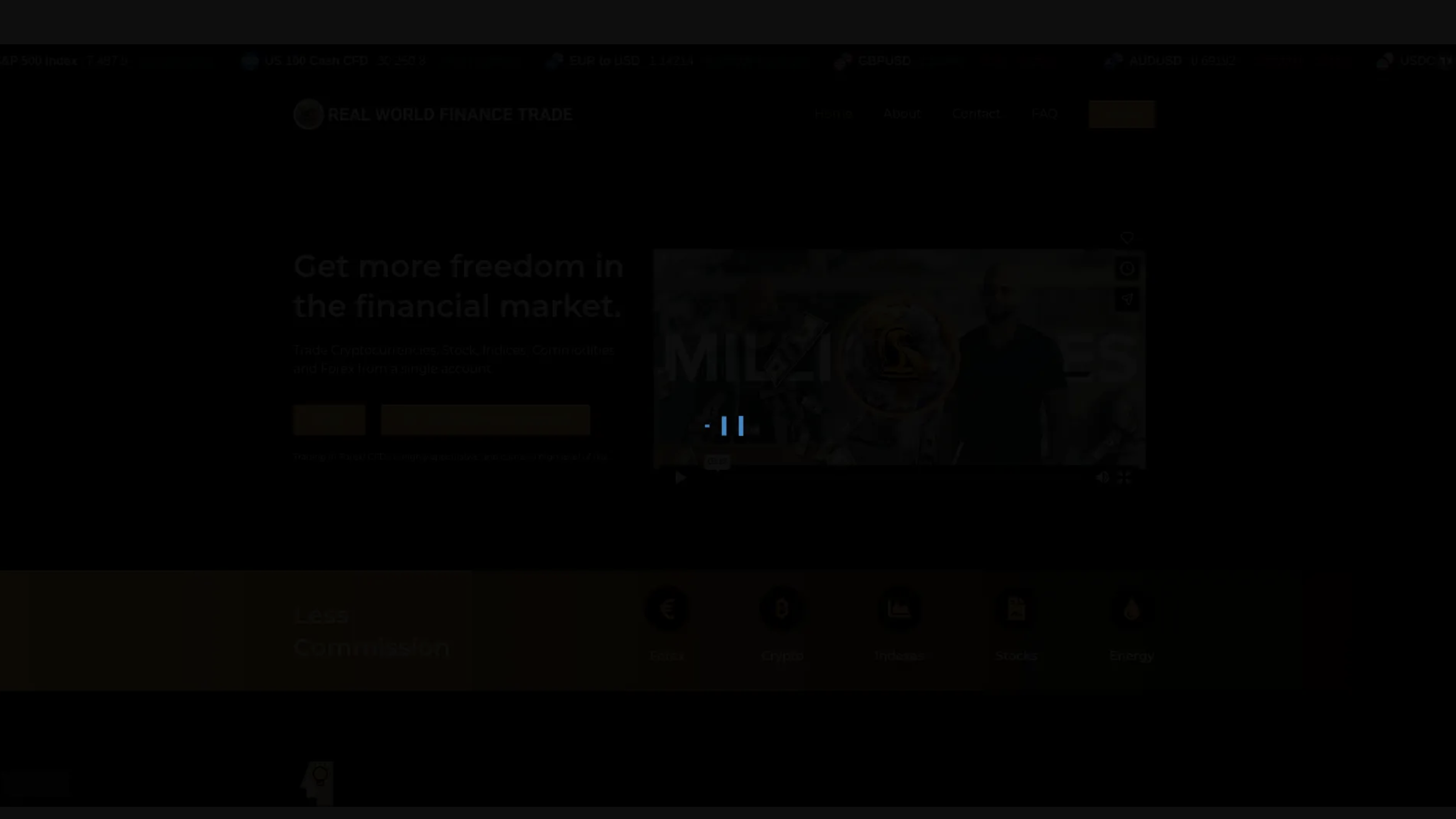 Screenshot of The Real World Unplugged (TRWU) investment platform dashboard