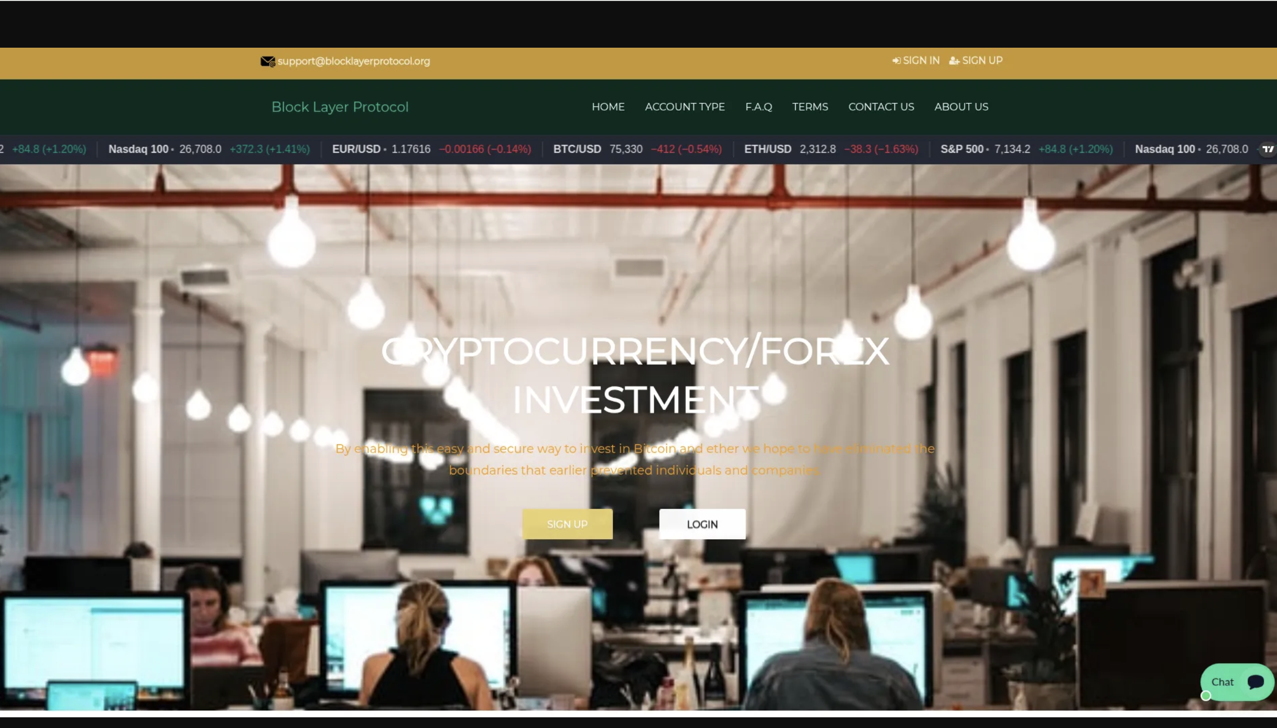 Screenshot 2026-08-09 at 11.21.43 AM BlockLayer Protocol website interface showing automated trading and yield farming features