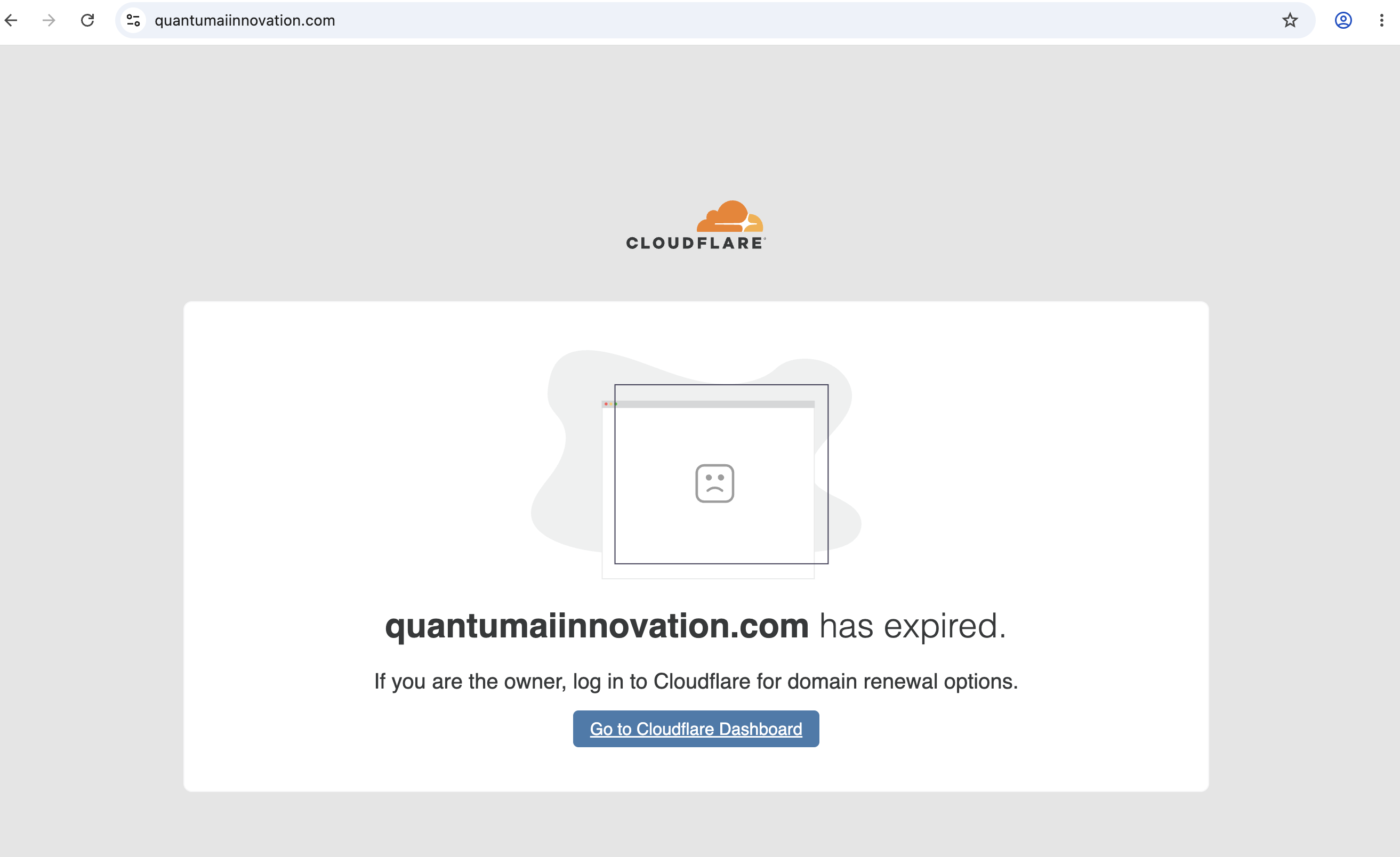 Quantum AI Innovation error page