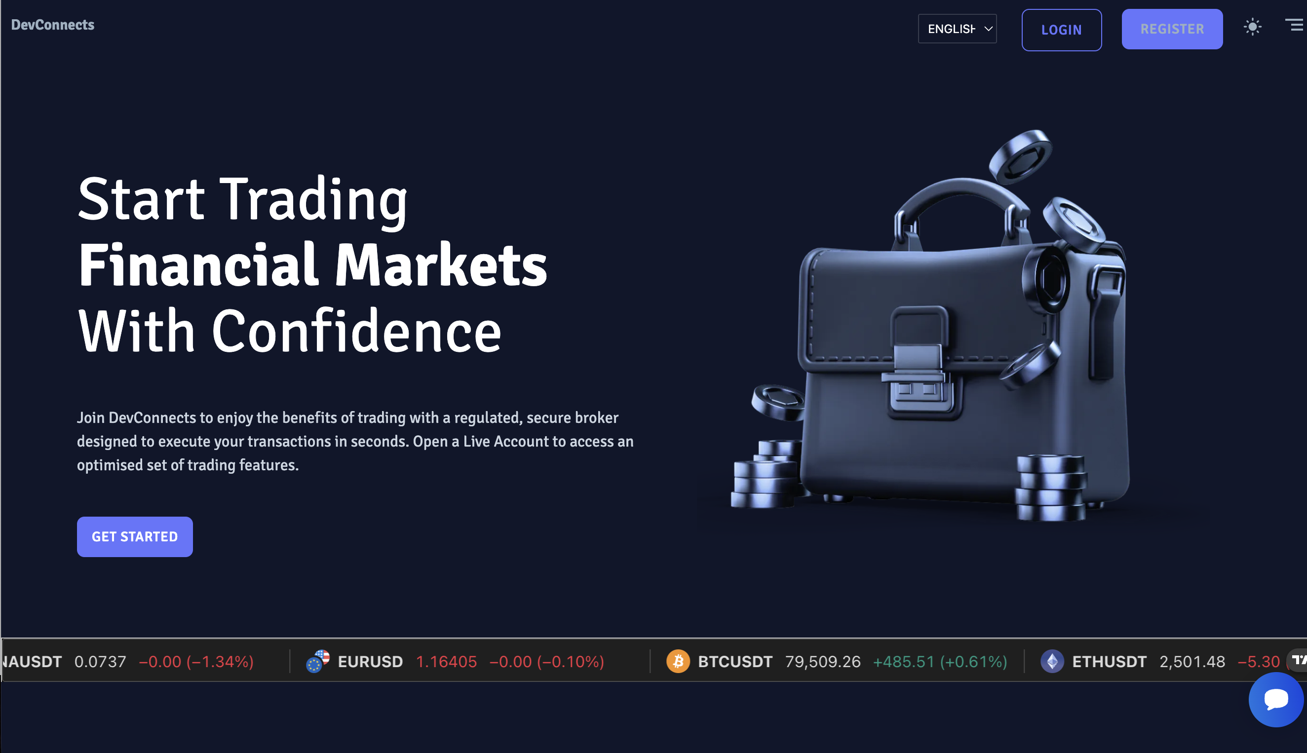 DevConnects.net homepage screenshot