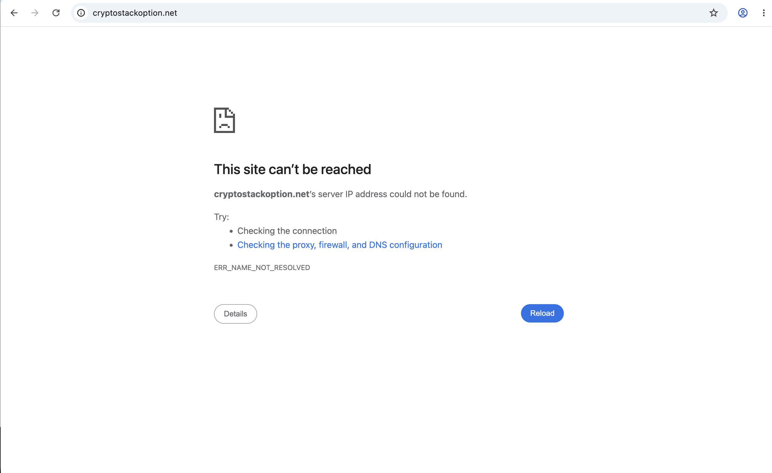 CryptoStackOption.net website