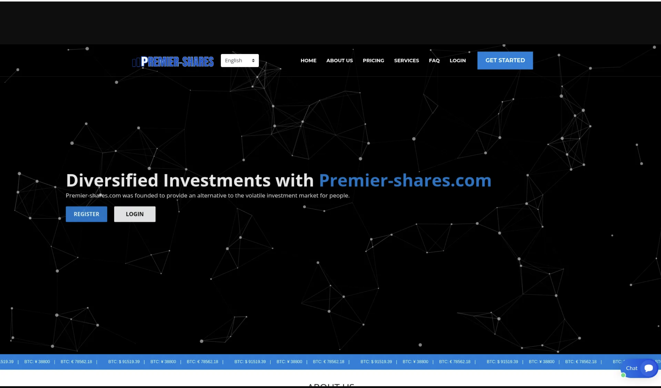 Premier Shares logo and warning sign for unregulated investing risks