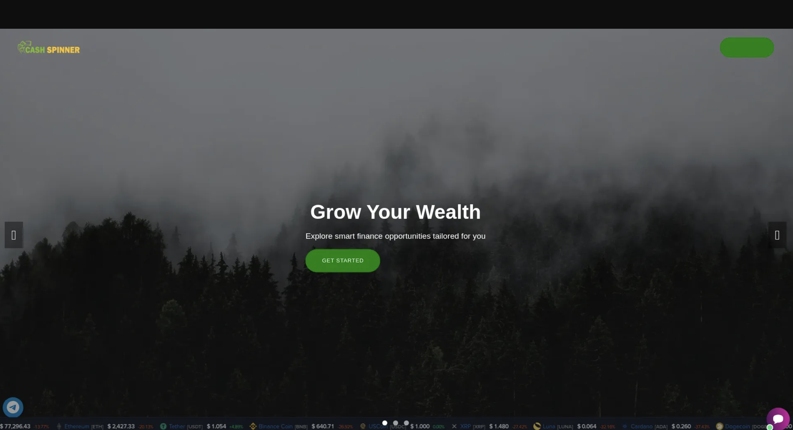 CashSpiner.pro CashSpiner.pro website interface on a laptop screen
