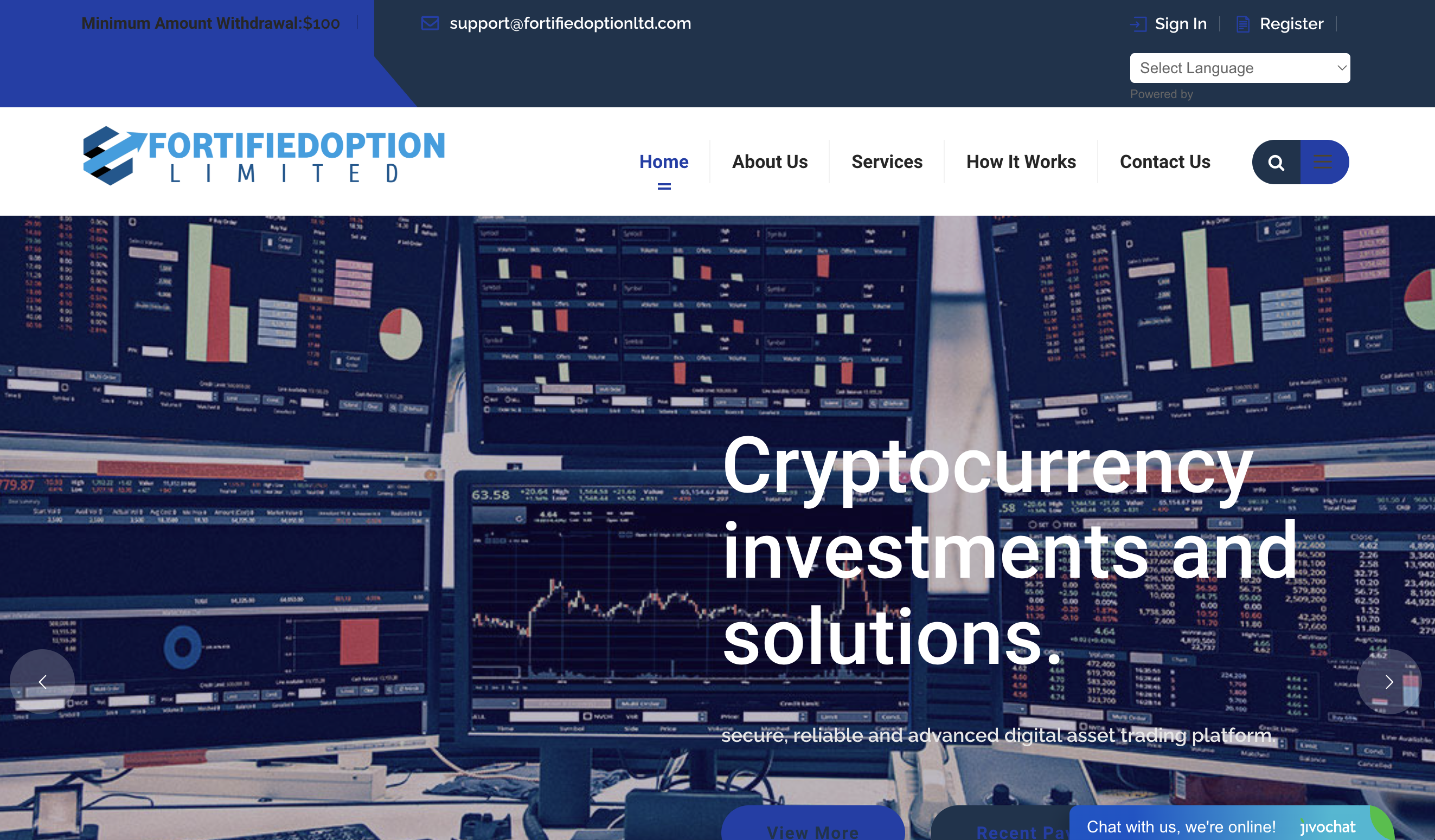 Unregulated trading platform FortifiedOption Ltd