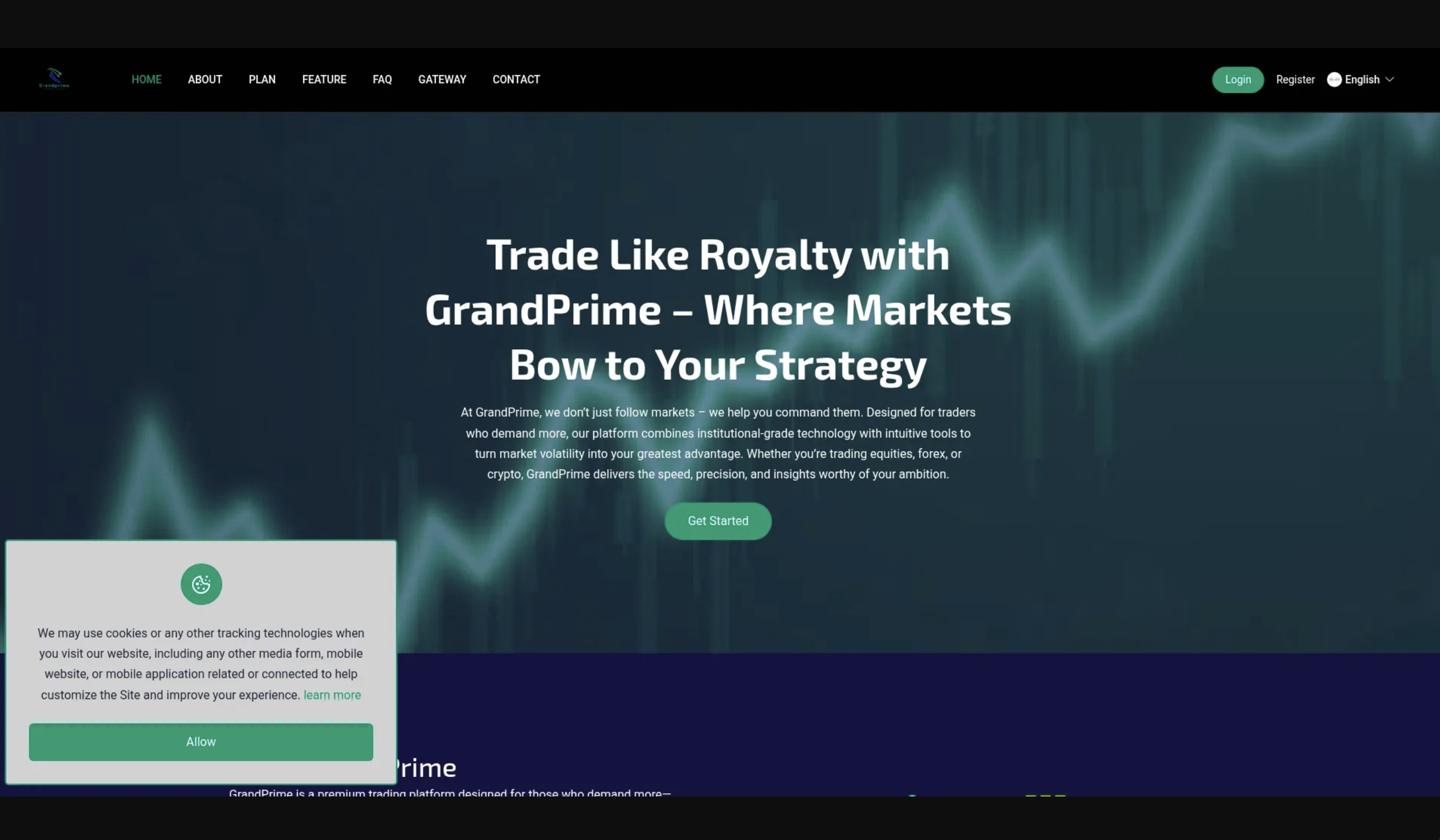 Screenshot 2026-09-10 at 1.59.37 PM Unregulated Grandix Prime trading platform with high risks and potential red flags.