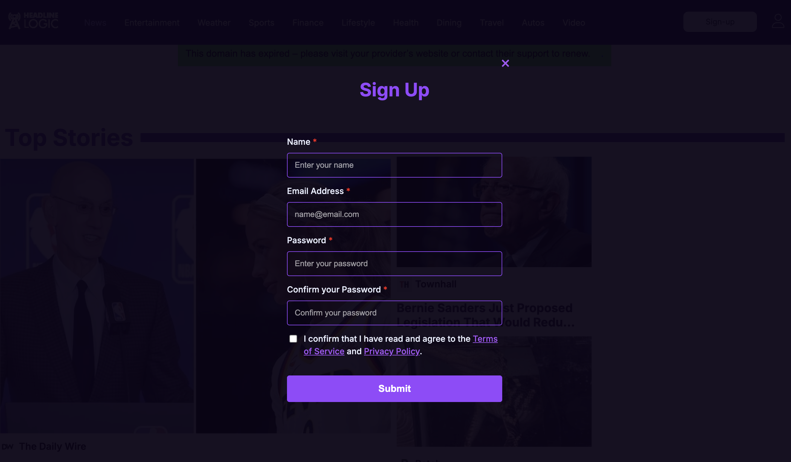 Screenshot of AdvantCrest.com homepage