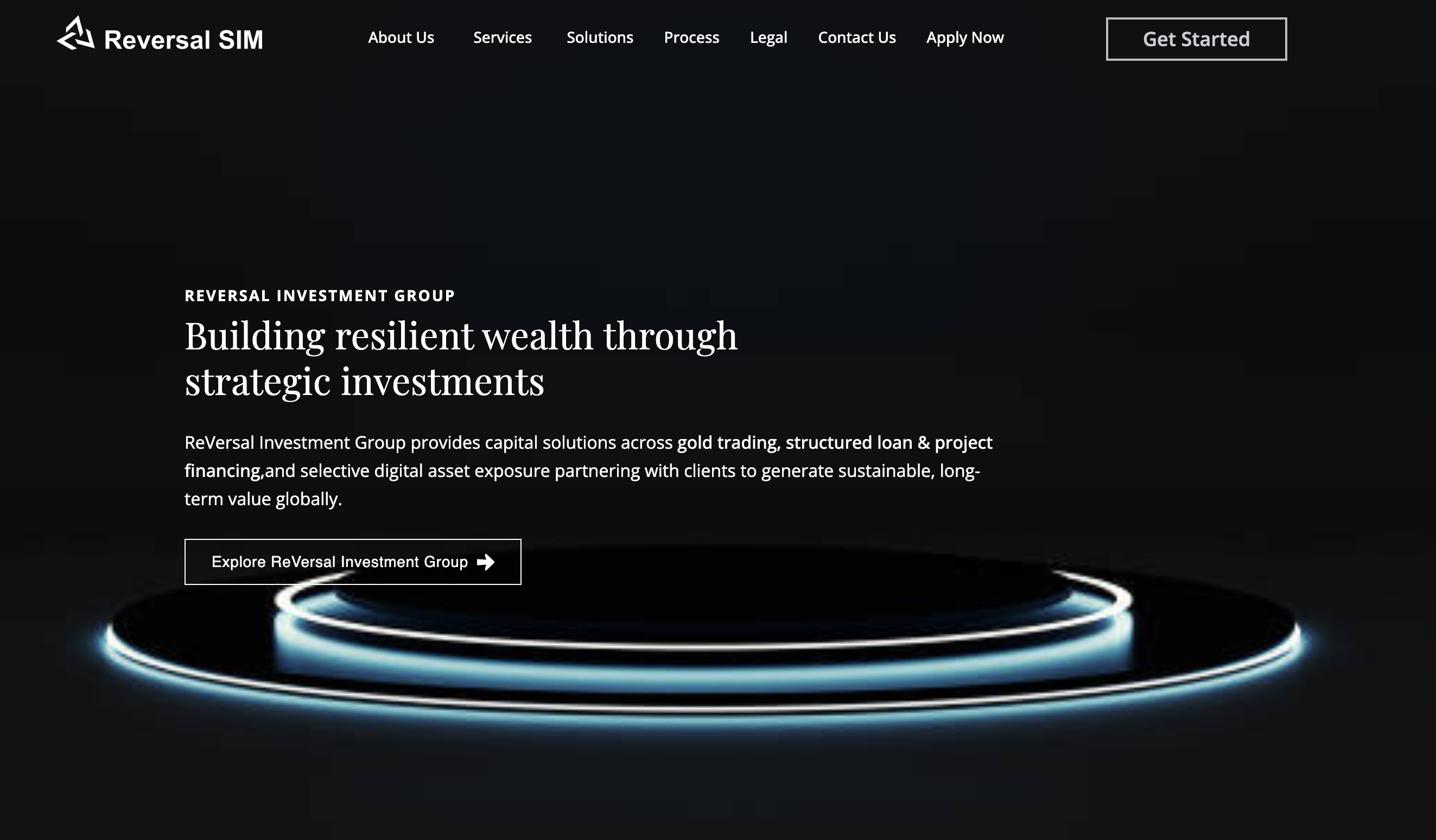 Screenshot of Reversalsim Group website with warning signs highlighted